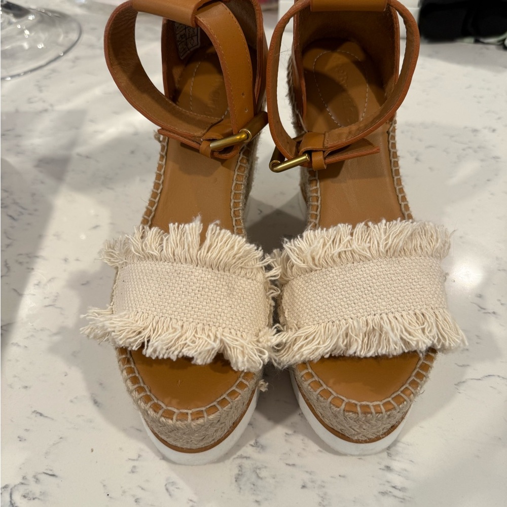 Chloe fringe platform sandal size 8 (fits like 7.5 IMO) never worn!